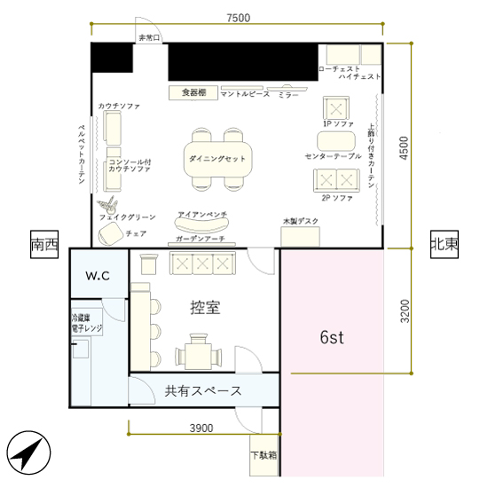 撮影スタジオ間取り図