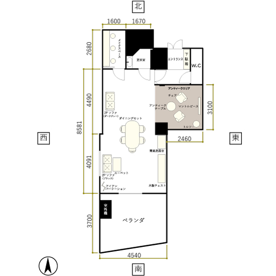 撮影スタジオ間取り図